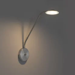 QAZQA Moderne Wandleuchte aus Stahl inkl. LED - Eva