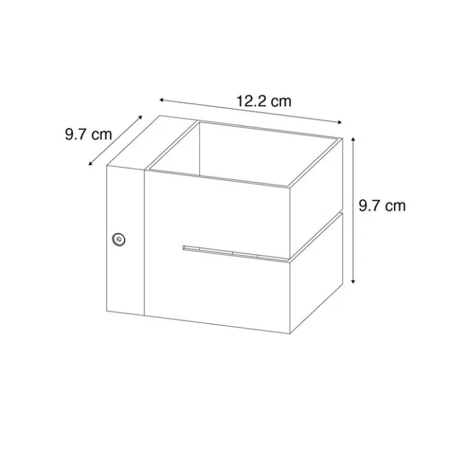 QAZQA Moderne Wandleuchte Beige G9 Quadratisch - Transfer
