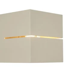 QAZQA Moderne Wandleuchte Beige G9 Quadratisch - Transfer