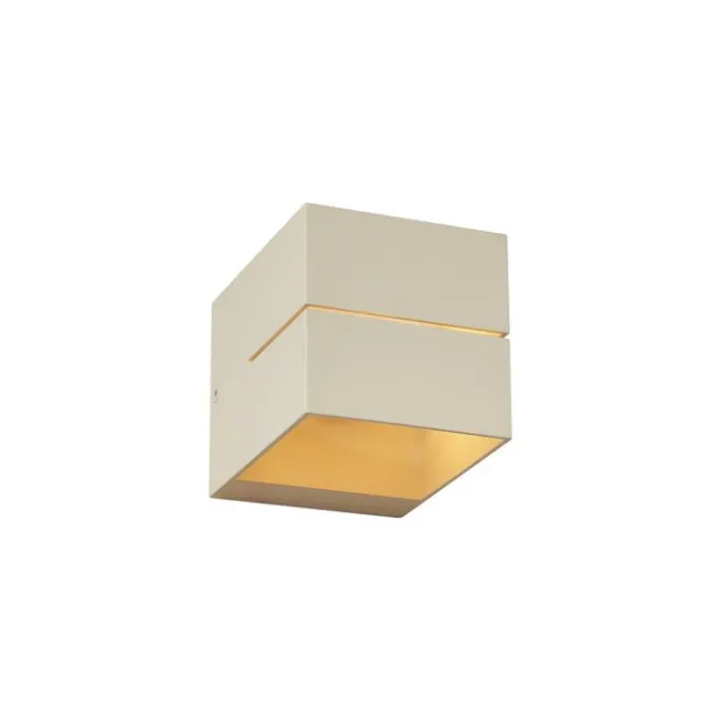 QAZQA Moderne Wandleuchte Beige G9 Quadratisch - Transfer