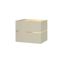 QAZQA Moderne Wandleuchte Beige G9 Quadratisch - Transfer