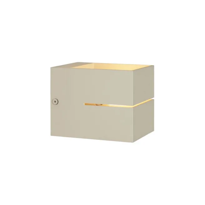 QAZQA Moderne Wandleuchte Beige G9 Quadratisch - Transfer