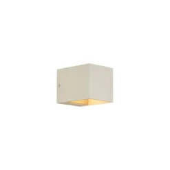 QAZQA Moderne Wandleuchte Beige G9 Quadratisch - Transfer