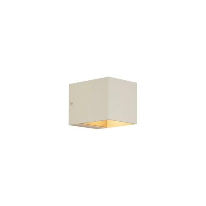 QAZQA Moderne Wandleuchte Beige G9 Quadratisch - Transfer