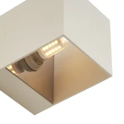 QAZQA Moderne Wandleuchte Beige G9 Quadratisch - Transfer