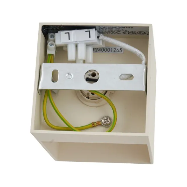 QAZQA Moderne Wandleuchte Beige G9 Quadratisch - Transfer