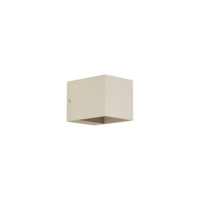 QAZQA Moderne Wandleuchte Beige G9 Quadratisch - Transfer