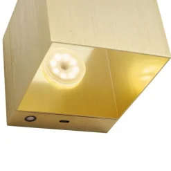 QAZQA Moderne Wandleuchte Gold inkl. LED und Touch-Dimmer Wiederaufladbar - Joris