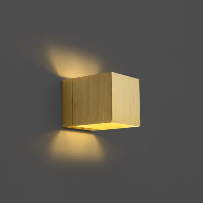 QAZQA Moderne Wandleuchte Gold inkl. LED und Touch-Dimmer Wiederaufladbar - Joris