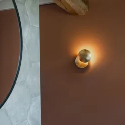 QAZQA Moderne Wandleuchte Gold Rund 20cm - Sunrise