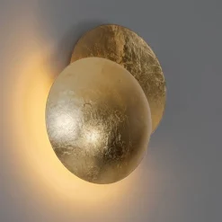 QAZQA Moderne Wandleuchte Gold Rund 20cm - Sunrise