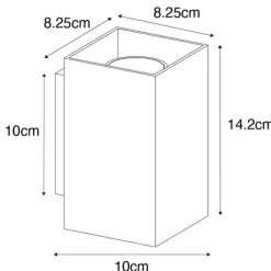 QAZQA Moderne Wandleuchte gold quadratisch - Sandy