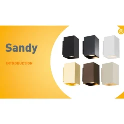 QAZQA Moderne Wandleuchte gold quadratisch - Sandy