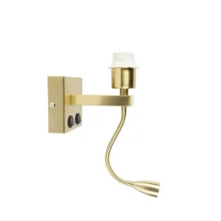 QAZQA Moderne Wandleuchte Gold mit Flexarm - Brescia Combi