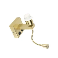 QAZQA Moderne Wandleuchte Gold mit Flexarm - Brescia Combi