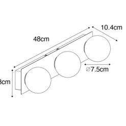 QAZQA Moderne Wandleuchte gold 48 cm IP44 3-flammig - Cederic