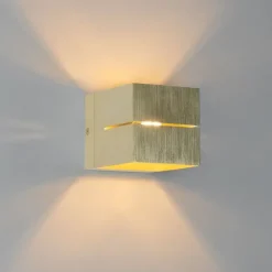 QAZQA Moderne Wandleuchte Gold 9,7 cm – Transfer Groove