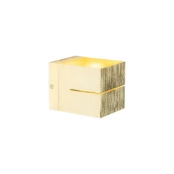 QAZQA Moderne Wandleuchte Gold 9,7 cm – Transfer Groove