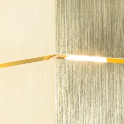 QAZQA Moderne Wandleuchte Gold 9,7 cm – Transfer Groove