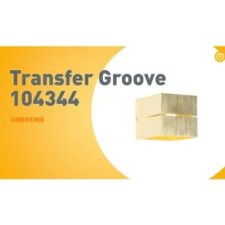 QAZQA Moderne Wandleuchte Gold 9,7 cm – Transfer Groove