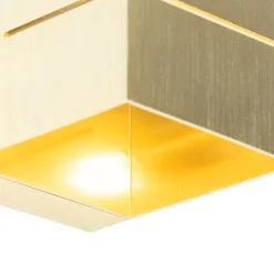 QAZQA Moderne Wandleuchte Gold 9,7 cm – Transfer Groove