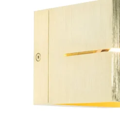 QAZQA Moderne Wandleuchte Gold 9,7 cm – Transfer Groove