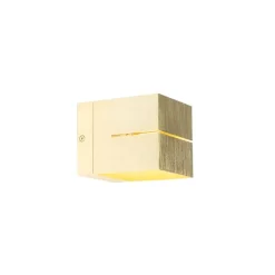 QAZQA Moderne Wandleuchte Gold 9,7 cm – Transfer Groove