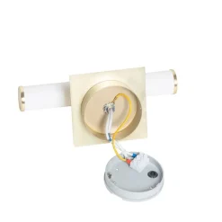 QAZQA Moderne Wandleuchte gold IP44 2-flammig - Bad