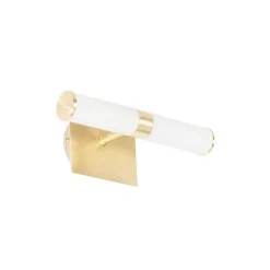 QAZQA Moderne Wandleuchte gold IP44 2-flammig - Bad