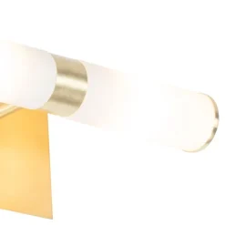 QAZQA Moderne Wandleuchte gold IP44 2-flammig - Bad