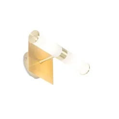 QAZQA Moderne Wandleuchte gold IP44 2-flammig - Bad