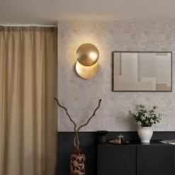 QAZQA Moderne Wandleuchte Gold 34,5 cm 2-flammig - Sunrise