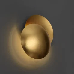 QAZQA Moderne Wandleuchte Gold 34,5 cm 2-flammig - Sunrise