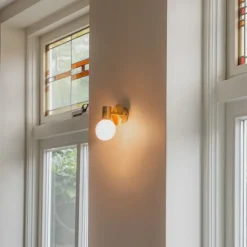 QAZQA Moderne Wandleuchte Gold IP44 - Cederic Up