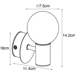 QAZQA Moderne Wandleuchte Gold IP44 - Cederic Up