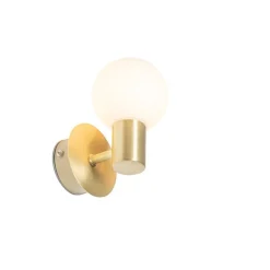 QAZQA Moderne Wandleuchte Gold IP44 - Cederic Up