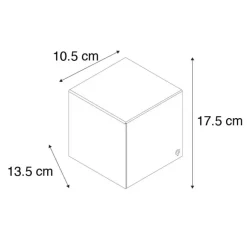 QAZQA Moderne Wandleuchte Gold mit Lichteffekt - Cube