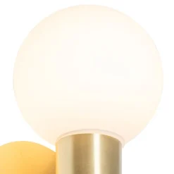 QAZQA Moderne Wandleuchte gold IP44 2-flammig - Cederic