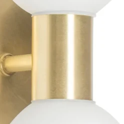 QAZQA Moderne Wandleuchte gold IP44 2-flammig - Cederic
