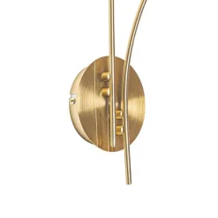 QAZQA Moderne Wandleuchte Gold mit Opalglas 2-flammig - Athens