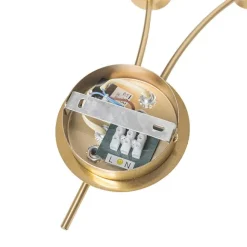 QAZQA Moderne Wandleuchte Gold mit Opalglas 2-flammig - Athens