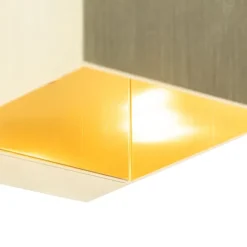 QAZQA Moderne Wandleuchte Gold mit Lichteffekt - Transfer