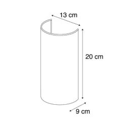 QAZQA Moderne Wandleuchte grau - Simple Drum Jute