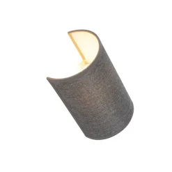 QAZQA Moderne Wandleuchte grau - Simple Drum Jute