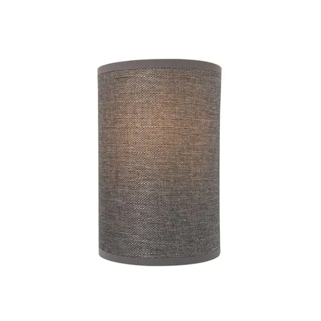 QAZQA Moderne Wandleuchte grau - Simple Drum Jute