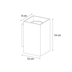 QAZQA Moderne Wandleuchte in Gunmetal-Optik, quadratisch, 2-flammig GU10 50mm - Sandy