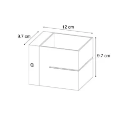 QAZQA Moderne Wandleuchte in Gunmetal-Optik mit Lichteffekt - Transfer Groove