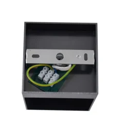 QAZQA Moderne Wandleuchte in Gunmetal-Optik mit Lichteffekt - Transfer Groove