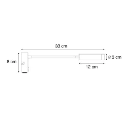 QAZQA Moderne Wandleuchte in Gunmetal mit USB-C-Anschluss - Gosna