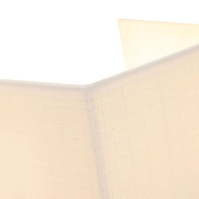 QAZQA Moderne Wandleuchte Jute Weiß mit Stoffschirm - Vete